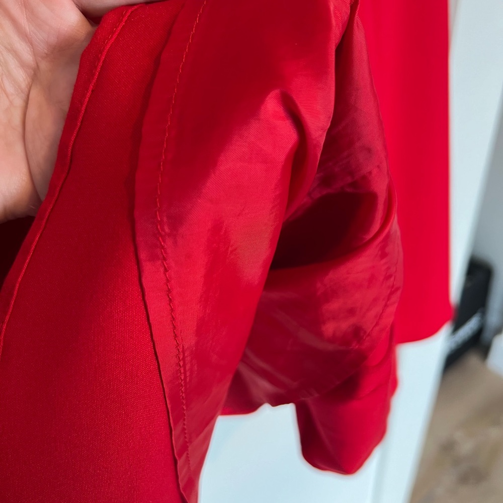 Calvin Klein Red Fit and Flare dress. Size 10 - Picture 6 of 7